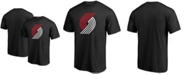Fanatics Men's Black Portland Trail Blazers Primary Team Logo T-shirt